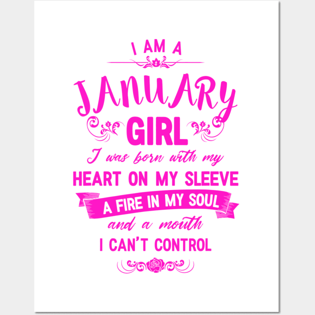 I Am A January Girl Womens Birthday Gifts Wall Art by dashawncannonuzf